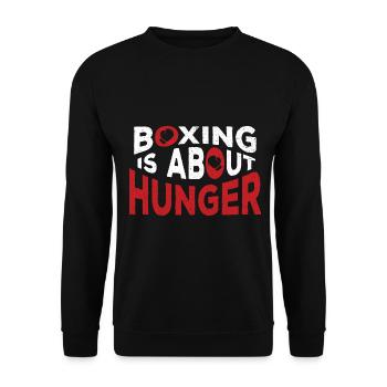 Boxing Boxer Martial Arts Boxing Ring Boxing Gloves - Unisex Sweatshirt - black - Front - Alina (178cm) & Michal (187cm)