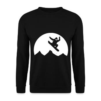 Moon - Snowboarding - (3) - Unisex Sweatshirt - black - Front - Alina (178cm) & Michal (187cm)