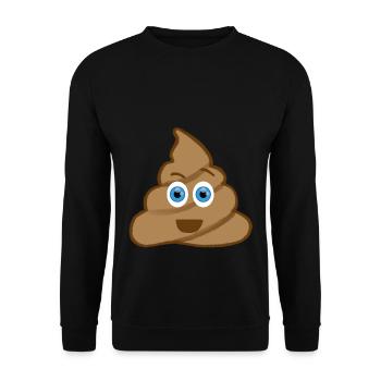 Emoji poop pile poop - Unisex Sweatshirt - black - Front - Alina (178cm) & Michal (187cm)
