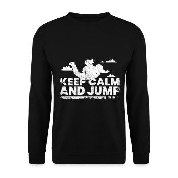 Skydiving Skydiving Sky Diving - Unisex Sweatshirt - black - Front - Alina (178cm) & Michal (187cm)