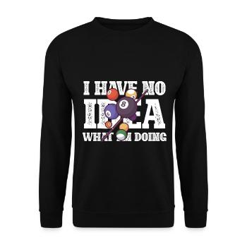 Es braucht eine Menge Bälle Billard-Pool-Liebhaber - Unisex Pullover - Schwarz - Vorne - Alina (178cm) & Michal (187cm)