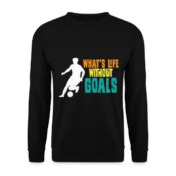 Football Footballers Football players Men's football - Unisex Sweatshirt - black - Front - Alina (178cm) & Michal (187cm)