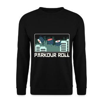 Parkour Freerunning Traceur - Unisex Pullover - Schwarz - Vorne - Alina (178cm) & Michal (187cm)
