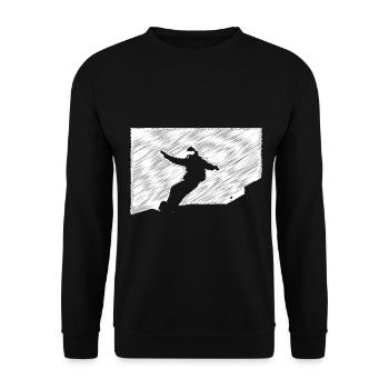 Skifahren - (38) - Unisex Pullover - Schwarz - Vorne - Alina (178cm) & Michal (187cm)