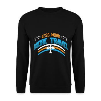 Urlaub Reisen Flugzeug Sonne Meer Strand - Unisex Pullover - Schwarz - Vorne - Alina (178cm) & Michal (187cm)