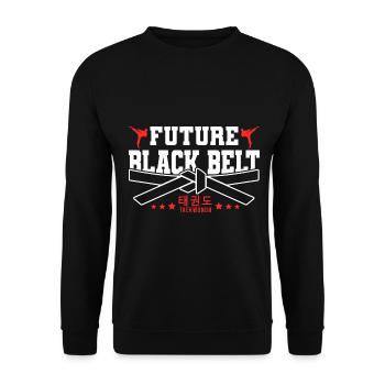 TKD Korean Martial Arts Tae Kwon - Unisex Pullover - Schwarz - Vorne - Alina (178cm) & Michal (187cm)