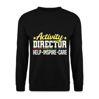 Awesome Activity Director - Unisex Pullover - Schwarz - Vorne - Alina (178cm) & Michal (187cm)