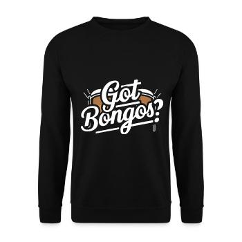 Bongo Musik Geschenk - Unisex Pullover - Schwarz - Vorne - Alina (178cm) & Michal (187cm)