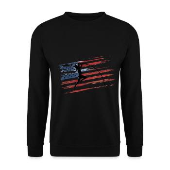 Stabhochspringer-Geschenk - Unisex Pullover - Schwarz - Vorne - Alina (178cm) & Michal (187cm)