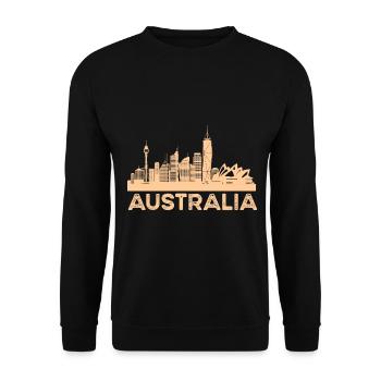 Australie - Sweat-shirt Unisexe - noir - Devant - Alina (178cm) & Michal (187cm)
