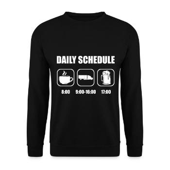 Truck Driver Truck Driver Truck Driver Trucker - Unisex Sweatshirt - black - Front - Alina (178cm) & Michal (187cm)