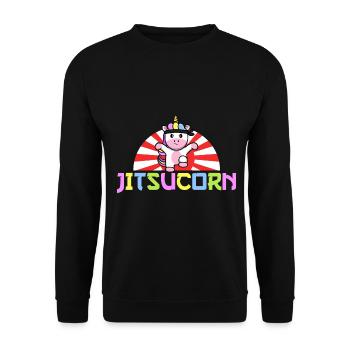 Brazilian Jiu Jitsu MMA Bjj Hugger - Unisex Pullover - Schwarz - Vorne - Alina (178cm) & Michal (187cm)