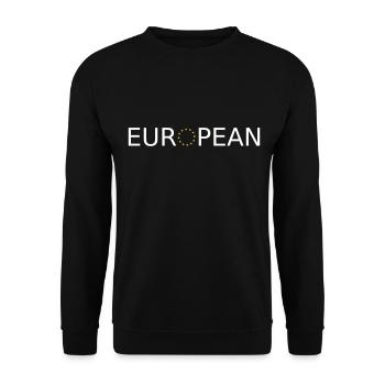 European - Unisex Sweatshirt - black - Front - Alina (178cm) & Michal (187cm)