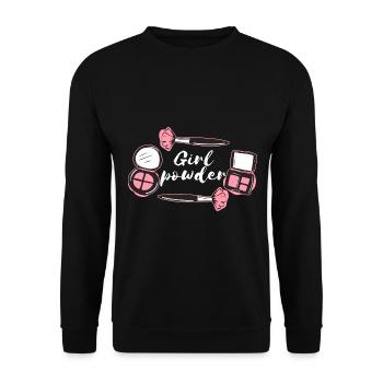 Girl Makeup - Unisex Sweatshirt - black - Front - Alina (178cm) & Michal (187cm)