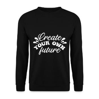 Motivation Eigener Weg Finanzielle Freiheit - Unisex Pullover - Schwarz - Vorne - Alina (178cm) & Michal (187cm)