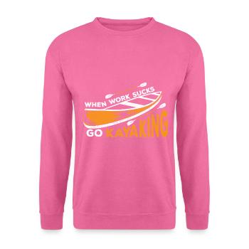 Kayak Bateau Canoë Paddle Double Paddle - Sweat-shirt Unisexe - rose - Devant