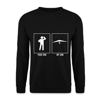 Ton Fils - Mon Fils - Glisser vers le haut - Sweat-shirt Unisexe - noir - Devant - Alina (178cm) & Michal (187cm)