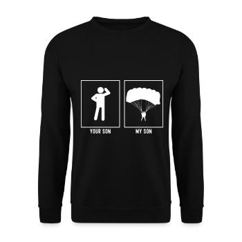Your Son - My Son - Paragliding Extreme - Unisex Sweatshirt - black - Front - Alina (178cm) & Michal (187cm)