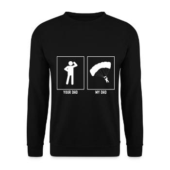 Your Father - My Father - Paragliding Links - Unisex Sweatshirt - black - Front - Alina (178cm) & Michal (187cm)