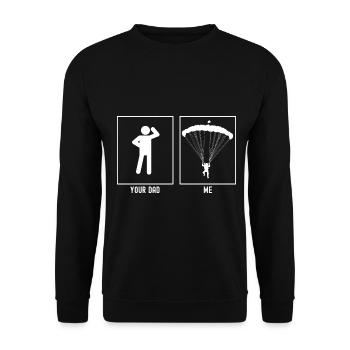 Your Father - Me - Professional Paragliding - Unisex Sweatshirt - black - Front - Alina (178cm) & Michal (187cm)