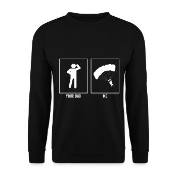Your Father - Me - Professional Paragliding - Unisex Sweatshirt - black - Front - Alina (178cm) & Michal (187cm)