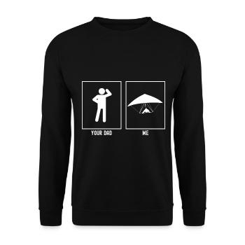 Your Father - I - Sky Glider - Unisex Sweatshirt - black - Front - Alina (178cm) & Michal (187cm)