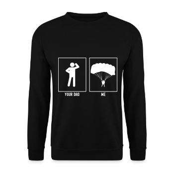 Ton Père - Moi - Parapente - Sweat-shirt Unisexe - noir - Devant - Alina (178cm) & Michal (187cm)
