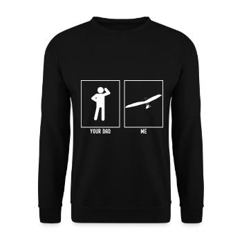 Your Father - Me - Professional Gliding - Unisex Sweatshirt - black - Front - Alina (178cm) & Michal (187cm)