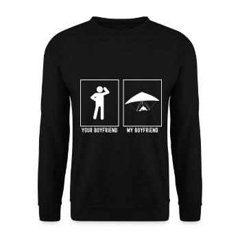 Your Friend - My Friend - Gliding Professional - Unisex Sweatshirt - black - Front - Alina (178cm) & Michal (187cm)