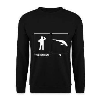 Your Friend - Me - Sky Glide Vector - Unisex Sweatshirt - black - Front - Alina (178cm) & Michal (187cm)