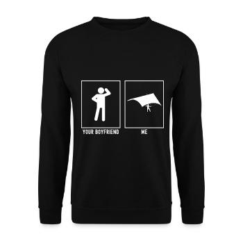 Ton ami - Moi - Sky Gliding Hanging - Sweat-shirt Unisexe - noir - Devant - Alina (178cm) & Michal (187cm)