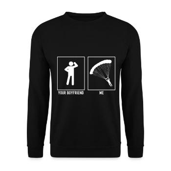Your Friend - Me - Paragliding Flight Direction - Unisex Sweatshirt - black - Front - Alina (178cm) & Michal (187cm)