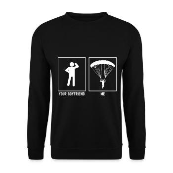 Your Friend - Me - Paragliding Activity V - Unisex Sweatshirt - black - Front - Alina (178cm) & Michal (187cm)