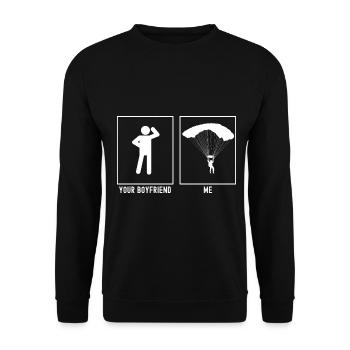 Your Friend - Me - Paragliding Activity R - Unisex Sweatshirt - black - Front - Alina (178cm) & Michal (187cm)