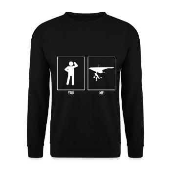 Vous - Moi - Liens de course à voile - Sweat-shirt Unisexe - noir - Devant - Alina (178cm) & Michal (187cm)