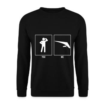 You - I - Himmelsgleißen Right - Unisex Sweatshirt - black - Front - Alina (178cm) & Michal (187cm)