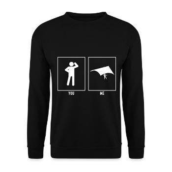Vous - Moi - Capture Gliding - Sweat-shirt Unisexe - noir - Devant - Alina (178cm) & Michal (187cm)