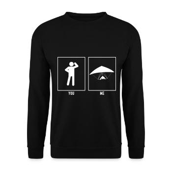 You - Me - Gliding Front View - Unisex Sweatshirt - black - Front - Alina (178cm) & Michal (187cm)