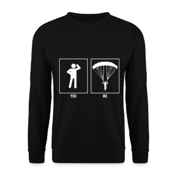 Vous - Moi - Parapente Hobby - Sweat-shirt Unisexe - noir - Devant - Alina (178cm) & Michal (187cm)