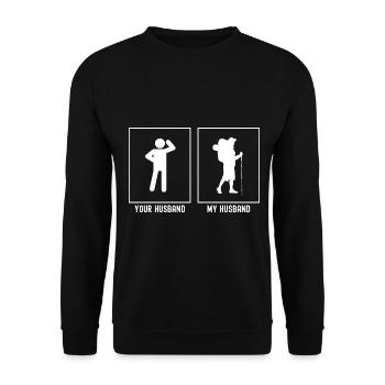 Ihr Ehemann - Mein Ehemann - Professionelles Wande - Unisex Pullover - Schwarz - Vorne - Alina (178cm) & Michal (187cm)
