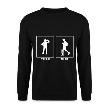 Ton Père - Mon Père - Promenade errante - Sweat-shirt Unisexe - noir - Devant - Alina (178cm) & Michal (187cm)