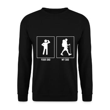 Ton Père - Mon Père - L’Homme errant Droit - Sweat-shirt Unisexe - noir - Devant - Alina (178cm) & Michal (187cm)
