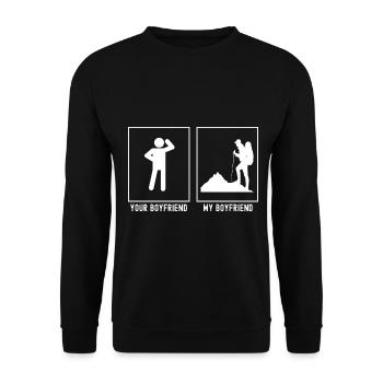 Votre ami - Mon ami - Randonnée en montée - Sweat-shirt Unisexe - noir - Devant - Alina (178cm) & Michal (187cm)
