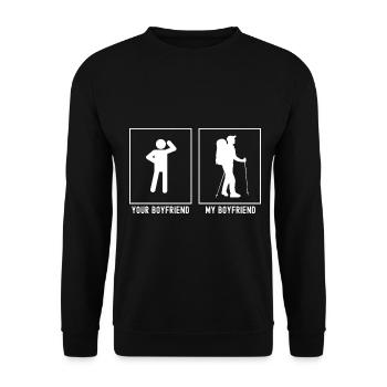 Votre ami - Mon ami - Stand errant - Sweat-shirt Unisexe - noir - Devant - Alina (178cm) & Michal (187cm)