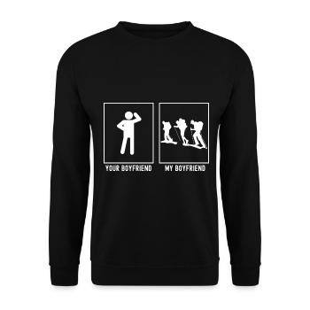 Votre ami - Mon ami - Groupe errant - Sweat-shirt Unisexe - noir - Devant - Alina (178cm) & Michal (187cm)