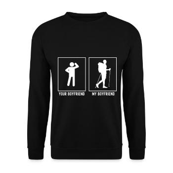 Votre ami - Mon ami - Randonnée tranquille - Sweat-shirt Unisexe - noir - Devant - Alina (178cm) & Michal (187cm)