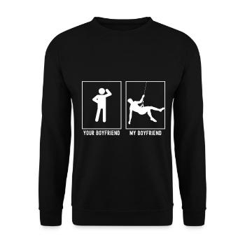 Votre ami - Mon ami - Escalade suspendue - Sweat-shirt Unisexe - noir - Devant - Alina (178cm) & Michal (187cm)