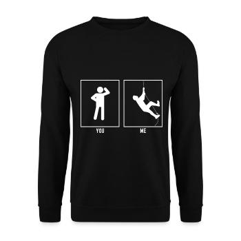 Vous - Moi - Escalade murale - Sweat-shirt Unisexe - noir - Devant - Alina (178cm) & Michal (187cm)