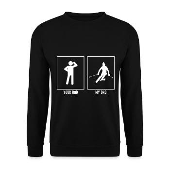 Your Father - My Father - Professional Skiing - Unisex Sweatshirt - black - Front - Alina (178cm) & Michal (187cm)