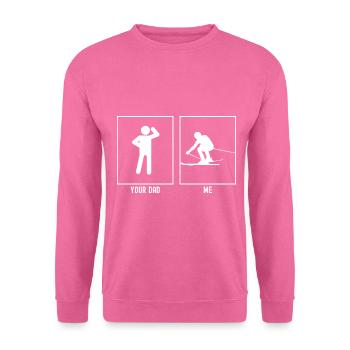 Dein Vater - Ich - Skifahren Sport - Unisex Pullover - Pink - Vorne